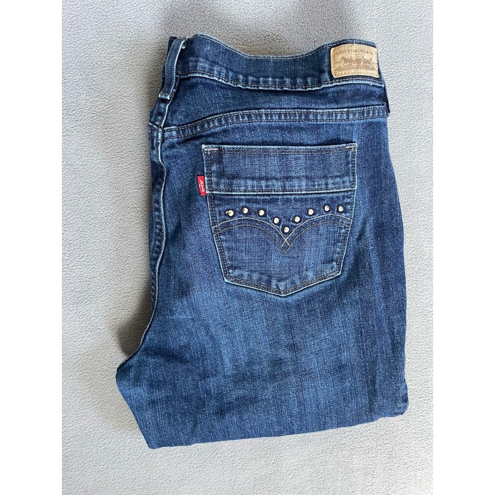 Levi's 515 Womens Jeans Blue Size 16M Boot Cut High Rise Denim‎